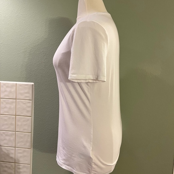 White Crew Neck T-Shirt - Picture 3 of 6